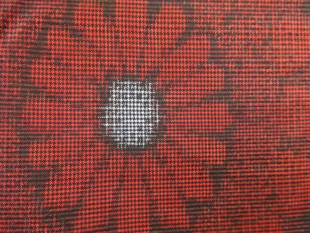 JAPANESE KIMONO / ANTIQUE KIMONO / DORO OSHIMA TSUMUGI / WOVEN FLOWER CREST